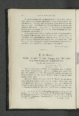 Vorschaubild von F. F. Morel. Seine Arbeit für den Kongo und für eine englisch-deutsche Annäherung.