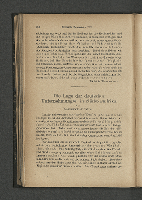 Vorschaubild von Die Lage der deutschen Unternehmungen in Südwestafrika.