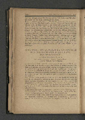 Vorschaubild von Que peut-on espèrer de la société des nations pour la cause des indigènes?