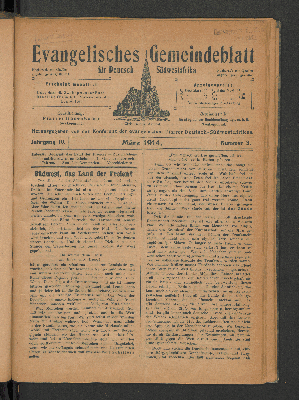 Vorschaubild von Jahrgang IV. März 1914. Nummer 3.