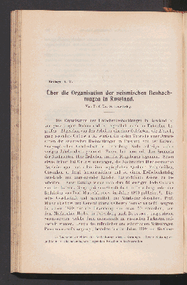 Vorschaubild von Beilage A. V. Über die Organisation der seismischen Beobachtungen in Russland
