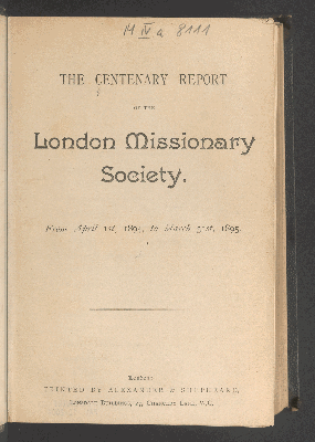 Vorschaubild von [Centenary report of the London Missionary Society]