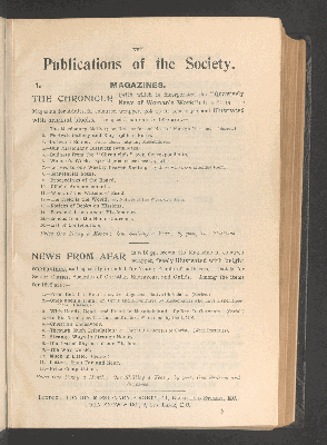 Vorschaubild von Publications of the Society