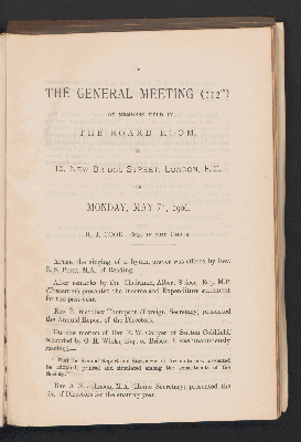 Vorschaubild von The general meeting (112th) of the members held in the board room, at 16. new bridge street. London. E.C on monday, May èth, 1906