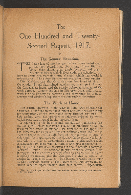 Vorschaubild von The One Hundred and Twenty-Second Report, 1917