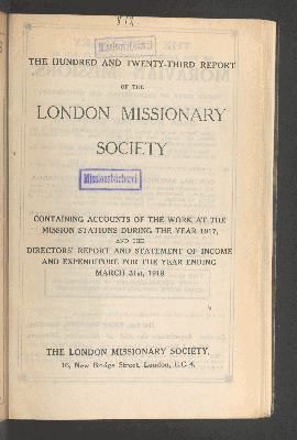 Vorschaubild von [Report of the London Missionary Society]