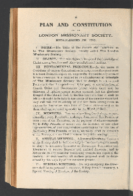 Vorschaubild von Plan and Constitution of the London missionary Society. Etablished in 1795