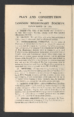 Vorschaubild von Plan and constitution of the London missionary society. Established in 1795
