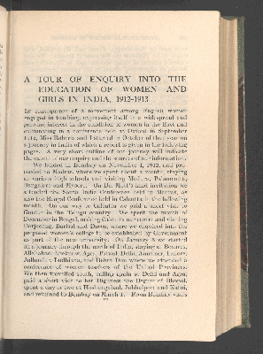 Vorschaubild von A tour of enquiry into the education of women and girls in india, 1912-1913