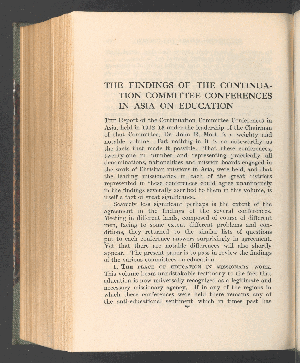 Vorschaubild von The findings of the continuation committee conferences in Asia on education