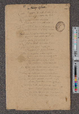 Vorschaubild von Georg Arnold Vischer: Glückwunschgedicht zum Geburtstag für Pastor Phlipp Zesen, Priorau bei Dresden, Mai 1635