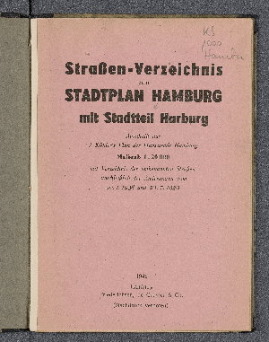 Vorschaubild von Köhler's Plan der Hansestadt Hamburg