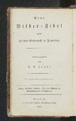 Vorschaubild von Neue Bilder-Fibel zum Privat-Gebrauch in Familien