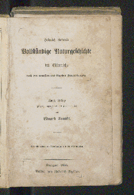 Vorschaubild von Heinrich Rebau vollständige Naturgeschichte des Thierreichs