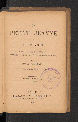 Vorschaubild von La petite Jeanne ou le devoir