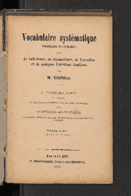 Vorschaubild von Vocabulaire systématique français - allemand