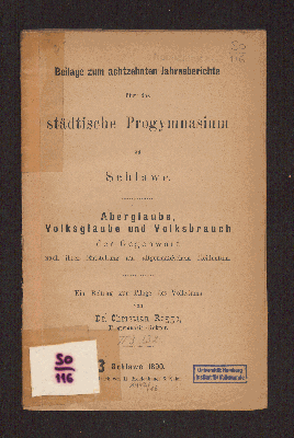 Vorschaubild von Aberglaube, Volksglaube und Volksbrauch der Gegenwart nach ihrer Entstehung aus altgermanischem Heidentum