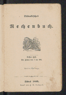 Vorschaubild von Lübeckisches Rechenbuch