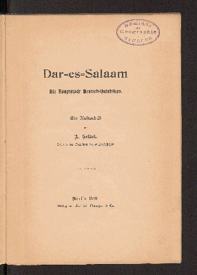 Vorschaubild von Dar-es-Salaam