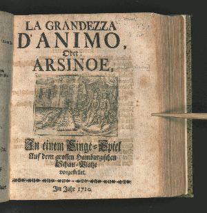 Vorschaubild von La Grandezza D'Animo, Oder: Arsinoe