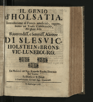 Vorschaubild von Il Genio d'Holsatia