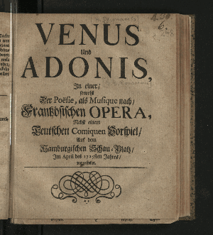 Vorschaubild von Venus und Adonis