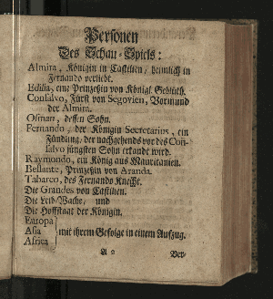 Vorschaubild von [Der In Cronen erlangte Glücks-Wechsel, oder Almira, Königin von Castilien]