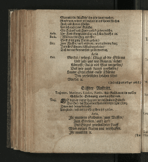 Vorschaubild von [Der die Vestung Siebenbürgisch-Weissenburg erobernde und über die Dacier triumphirende Kayser Trajanus, Wurde/ An dem theuren Carols- und Nahmenstage/ Ihro Röm. Kayserl. und Cathol. Majestät/ ... Wegen des andern/ unter Helden-müthiger Anführung Ihro Durchl. des Printzen Eugenius, über die Türcken befochtenen Sieges/ und darauf höchst-glücklich erfolgter Eroberung der Vestung Griechisch-Weissenburg/ oder Belgrad, Zu Bezeugung der allerunterthänigsten hierob geschöpfften Freude/ in einem dazu verfertigten Sing-Spiele/ und deßwegen errichteter Ehren-Pforte/ Auf dem Hamburgischen Schau-Platz/ fürgestellet/ Im Monath November/ 1717.]