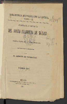 Vorschaubild von Crónica de la Provincia del Santo Evangelio de México