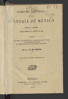Vorschaubild von Catecismo elemental de la historia de México desde su fundación hasta mediados del siglo XIX