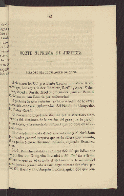 Vorschaubild von [Acusación contra Don Pablo García, gobernador del Estado de Campeche, y su resultado]