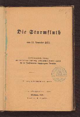 Vorschaubild von Die Sturmfluth vom 13. November 1872