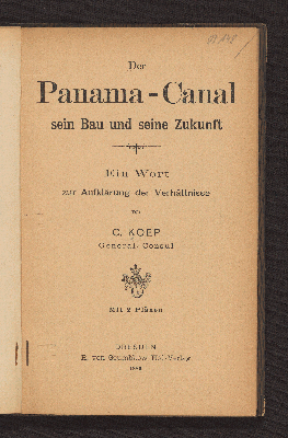 Vorschaubild von Der Panama-Canal, sein Bau und seine Zukunft