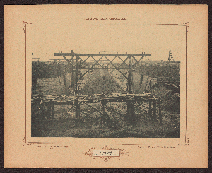 Vorschaubild von Schleusenbaustelle bei Brunsbüttelhafen. Belastung der Mauern im Winter 1892/93.
