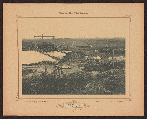 Vorschaubild von 95. Drehbrücke bei Taterpfahl, Luftdruckgründung der Pfeiler. October 1893.