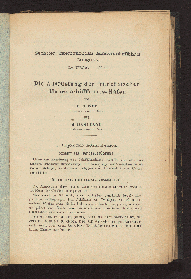 Vorschaubild von [Die Ausrüstung der französischen Binnenschifffahrts-Häfen]