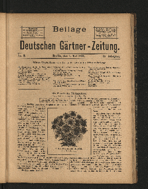 Vorschaubild von Beilage der Deutschen Gärtner-Zeitung. Nr. 9.