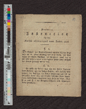 Vorschaubild von Revidierte Instruction für den Raths-Chirurgus vom Jahre 1818