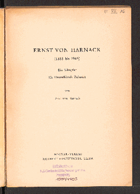 Vorschaubild von Ernst von Harnack