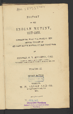 Vorschaubild von History of the Indian Mutiny, 1857-1858