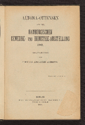 Vorschaubild von Altona-Ottensen auf der Hamburgischen Gewerbe- und Industrieausstellung 1889