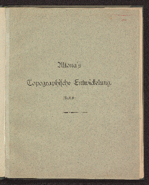 Vorschaubild von Altona's topographische Entwickelung