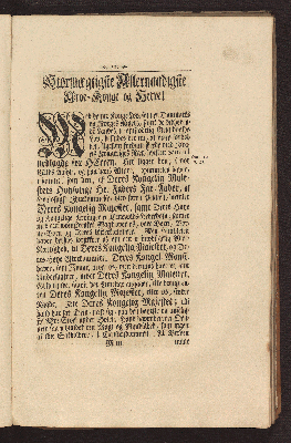 Vorschaubild von [Den Stormaegtigste Danmarks og Norges Eenevolds-Herre Konning Christian den Siette, ... vor allernaadigste Arve-Konge og Herre saavelsom hans Majestets Hoyst-Elskelige Gemahl den Stormaegtigste Danmarks og Norges Dronning, Dronning Sophia Magdalena, ... deres Majesteters hellige og haytidelige salvings-forretning holdet i Friderichsborgs slots-kirke den 6 junii 1731]