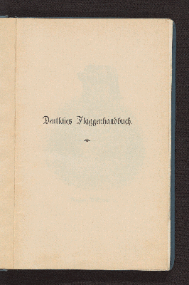 Vorschaubild von Deutsches Flaggenhandbuch
