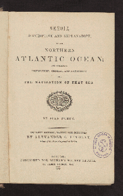 Vorschaubild von Memoir, descriptive and explanatory, of the Northern Atlantic Ocean