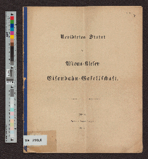 Vorschaubild von Revidirtes Statut der Altona-Kieler Eisenbahn-Gesellschaft