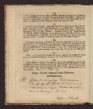 Vorschaubild von [Instruction for de i Hertugdømmene Slesvig og Holsteen samt i Jylland ansatte Collecteurer ved det Kongelig-Danske Lotto]