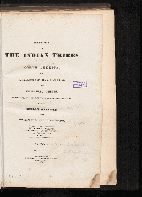 Vorschaubild von [History of the Indian tribes of North America with biographical sketches and anecdotes of the principal chiefs]