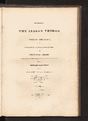 Vorschaubild von [History of the Indian tribes of North America with biographical sketches and anecdotes of the principal chiefs]