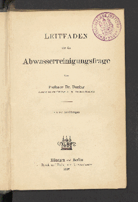 Vorschaubild von Leitfaden für die Abwasserreinigungsfrage